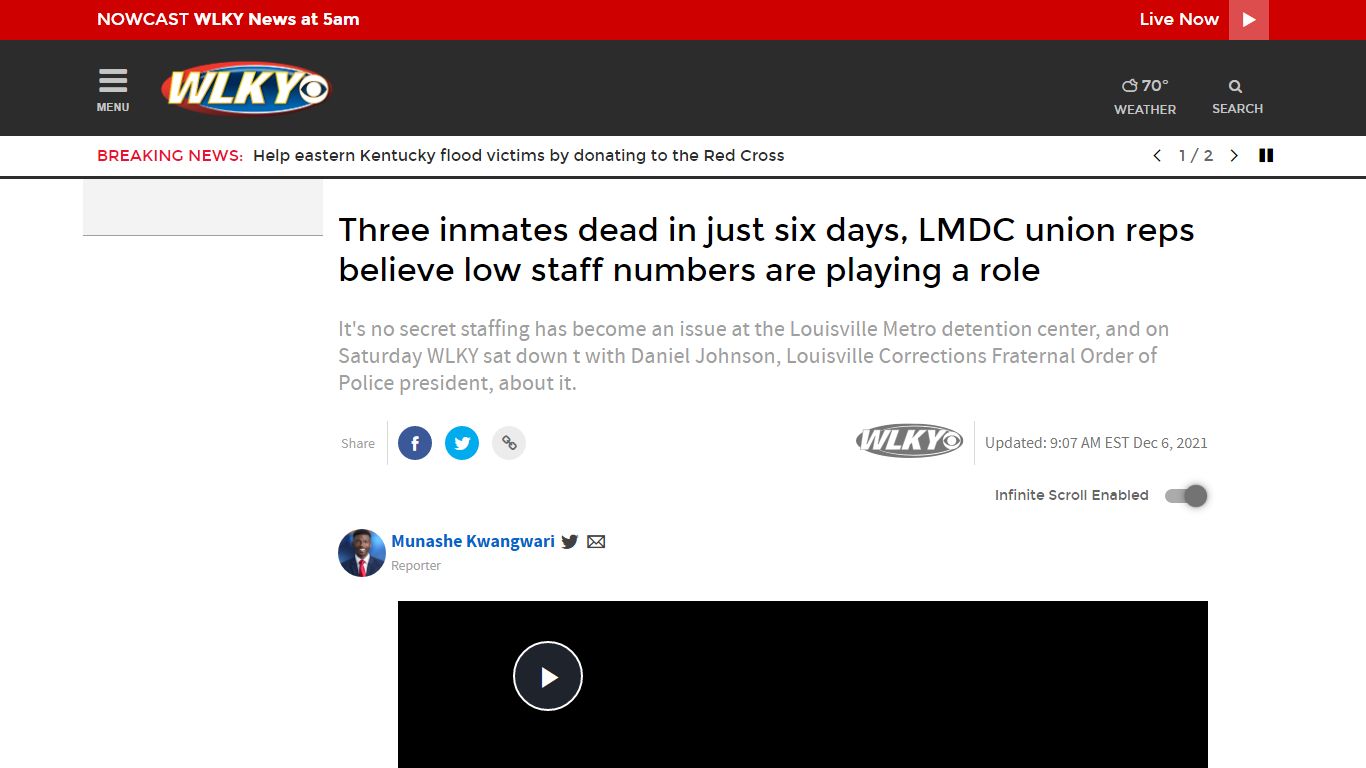 Three inmates dead in just six days, LMDC union reps ...